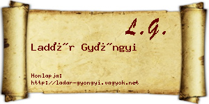 Ladár Gyöngyi névjegykártya