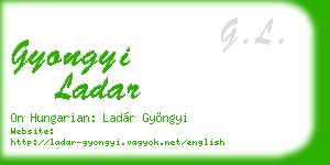 gyongyi ladar business card