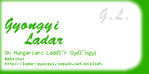 gyongyi ladar business card